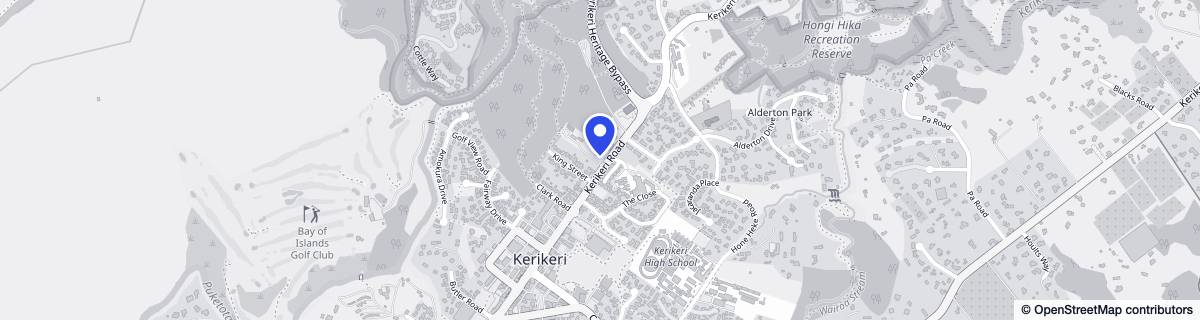 Street map around Kerikeri Retirement Village
