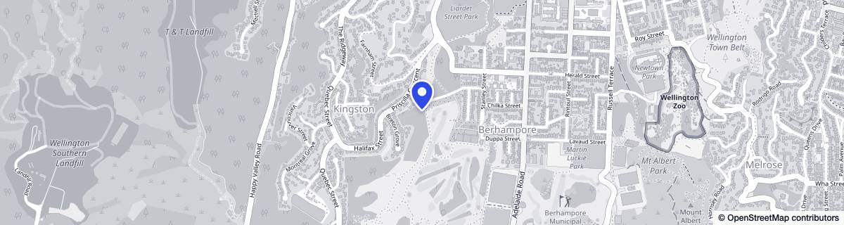 Street map around Kilmarnock Retirement Village
