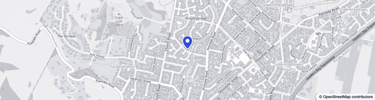Street map around Knightsbridge Masonic Village