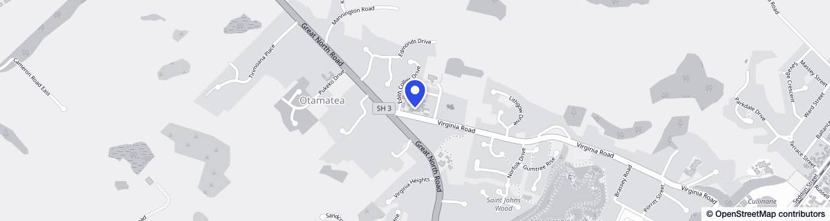 Street map around Kōwhainui Village