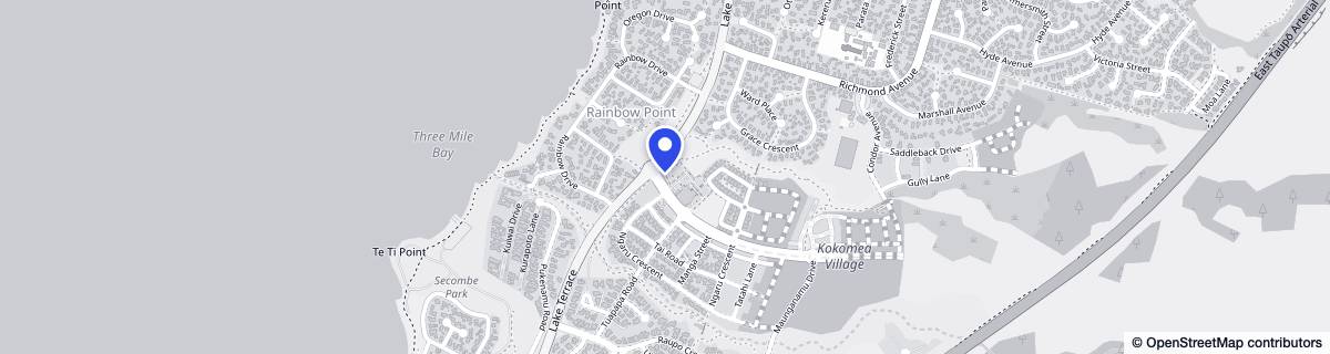 Street map around LakeCrest Lifestyle Village Taupo