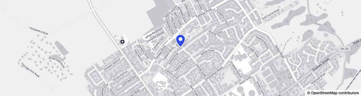 Street map around Lockerbie Retirement Village