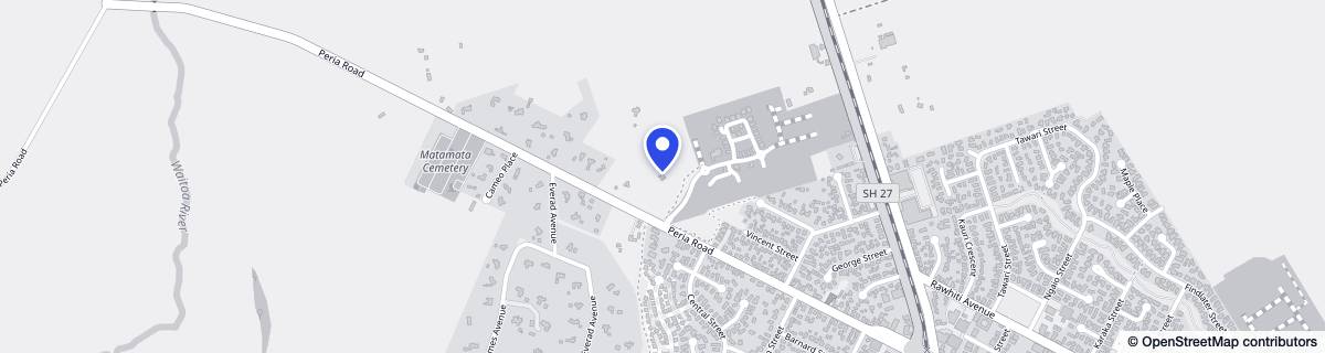 Street map around Matamata Country Club