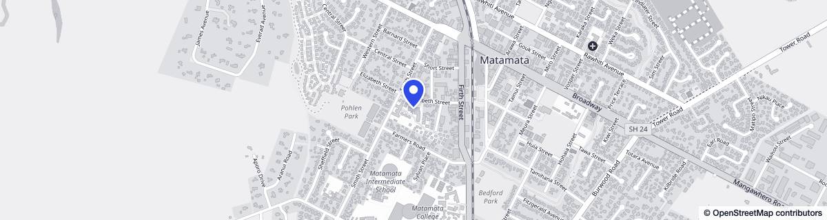 Street map around Matamata Country Lodge