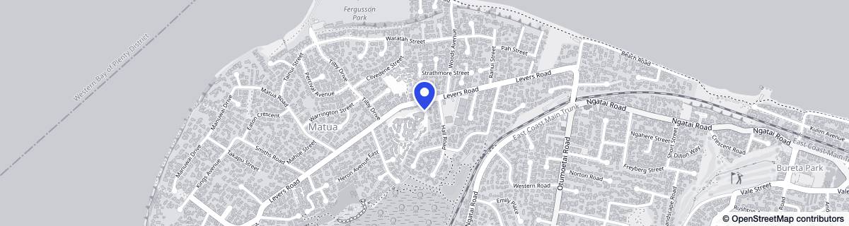 Street map around Matua Village