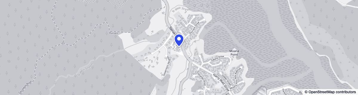Street map around Moana House & Village