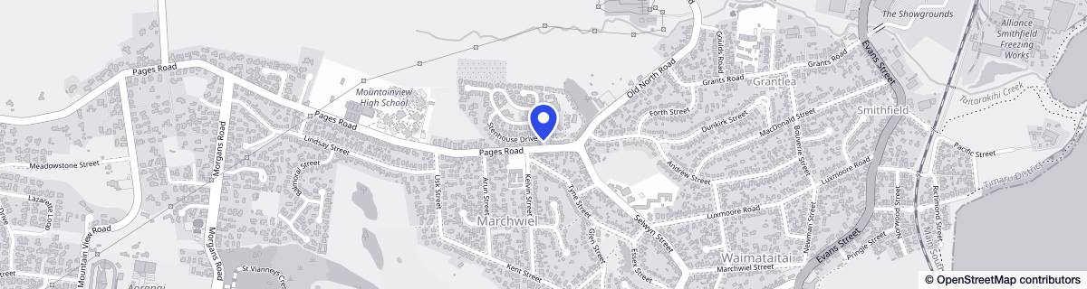 Street map around Mountain View Village