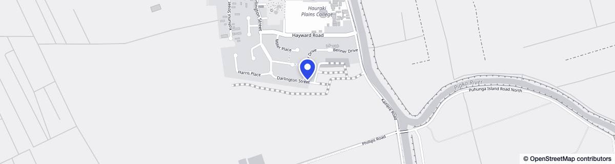 Street map around Ngatea Masonic Village