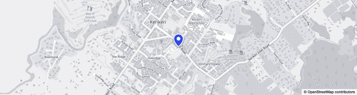 Street map around Oakridge Villas - Metlifecare Retirement Village