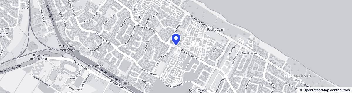 Street map around Pacific Lakes Village
