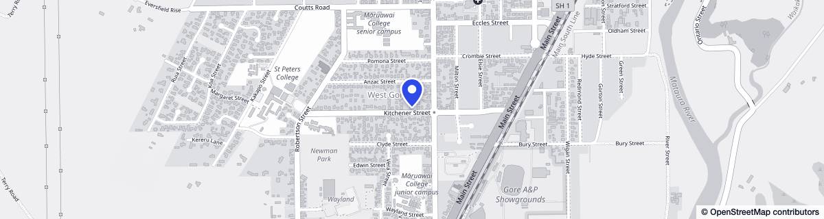 Street map around Parata