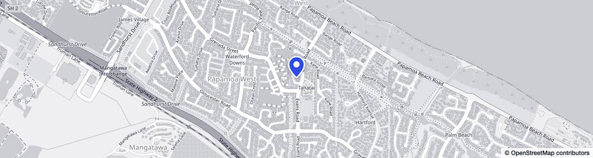 Street map around Parewaitai Village