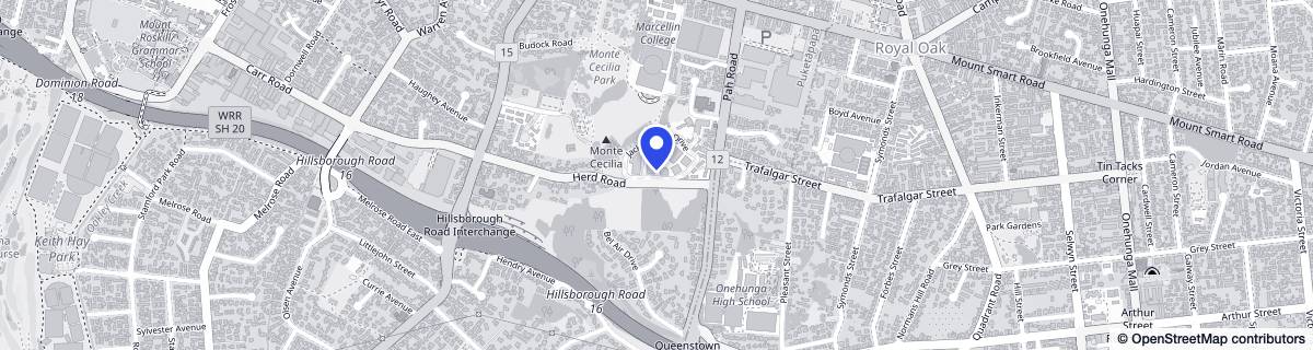 Street map around Parkside Village - Metlifecare