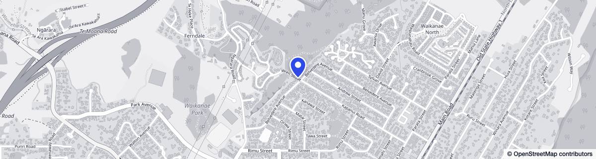 Street map around Parkwood Retirement Village