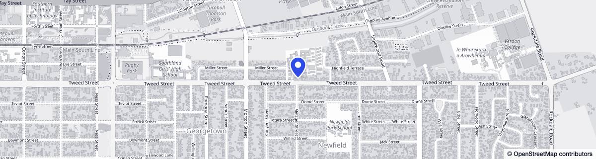 Street map around Peacehaven Village