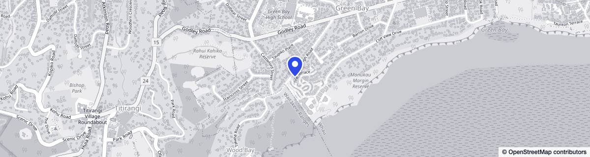 Street map around Pinesong Village - Metlifecare Retirement Village