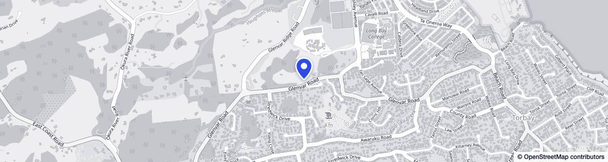 Street map around Pinnacle Long Bay Retirement Village