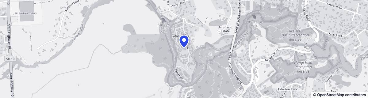 Street map around Quail Ridge Country Club