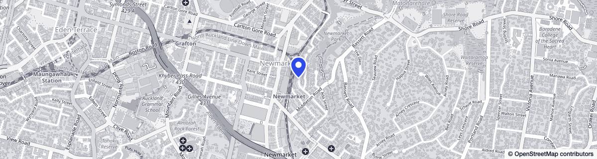 Street map around Remuera Rise