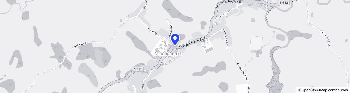 Street map around Riverview, Maungaturoto’s haven for senior living