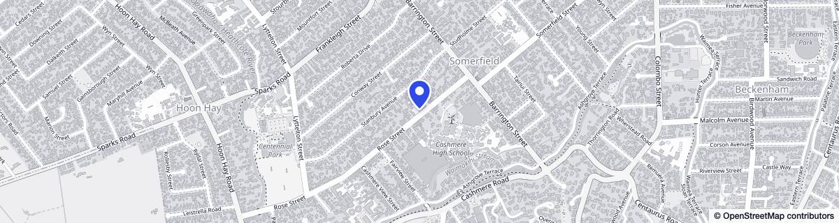Street map around Rose Court