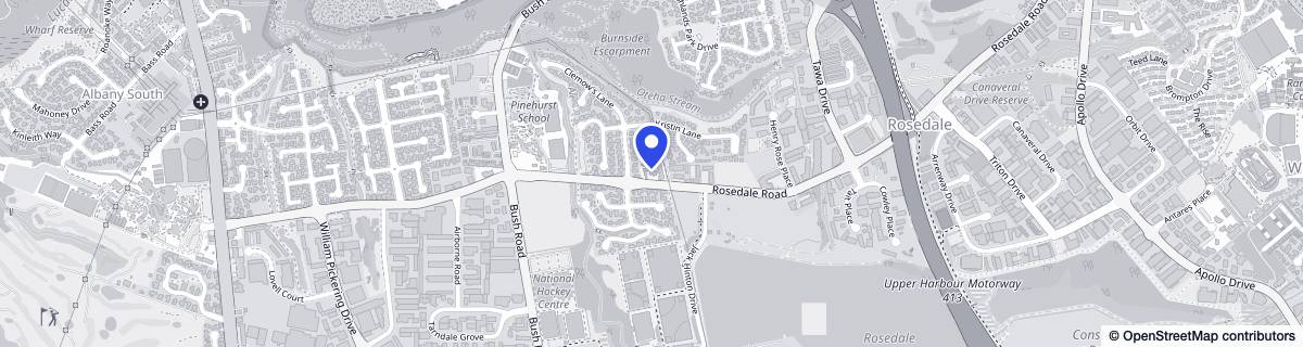 Street map around Rosedale