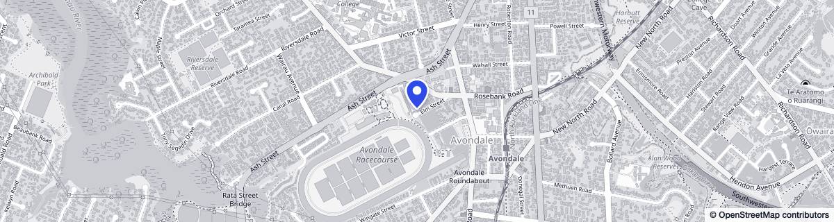 Street map around Rosehill Gardens