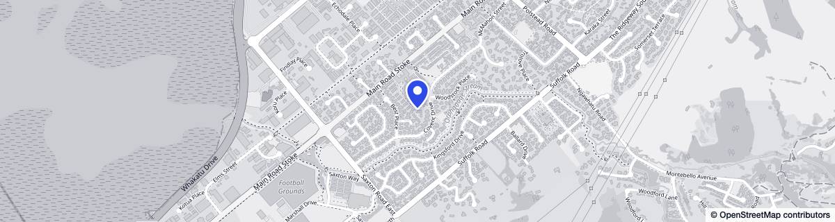 Street map around Ryman Ernest Rutherford Retirement Village