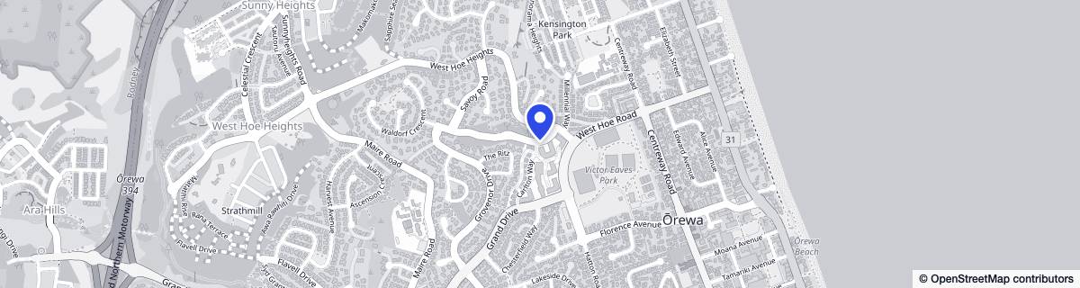 Street map around Ryman Evelyn Page Retirement Village