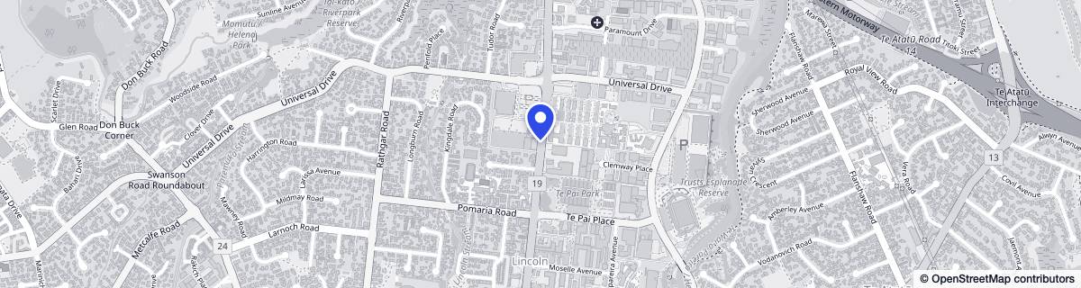 Street map around Ryman Miriam Corban Retirement Village