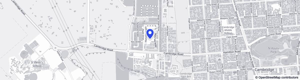 Street map around Ryman Patrick Hogan Retirement Village
