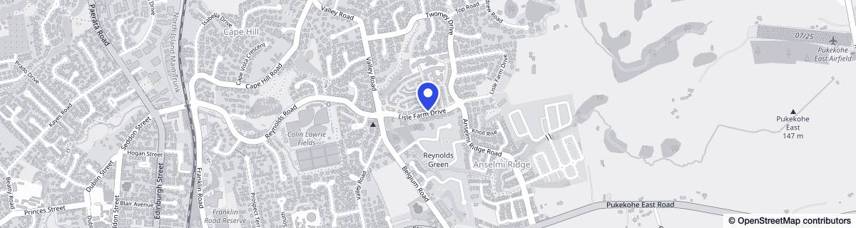 Street map around Ryman Possum Bourne Retirement Village