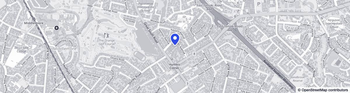 Street map around St Johns