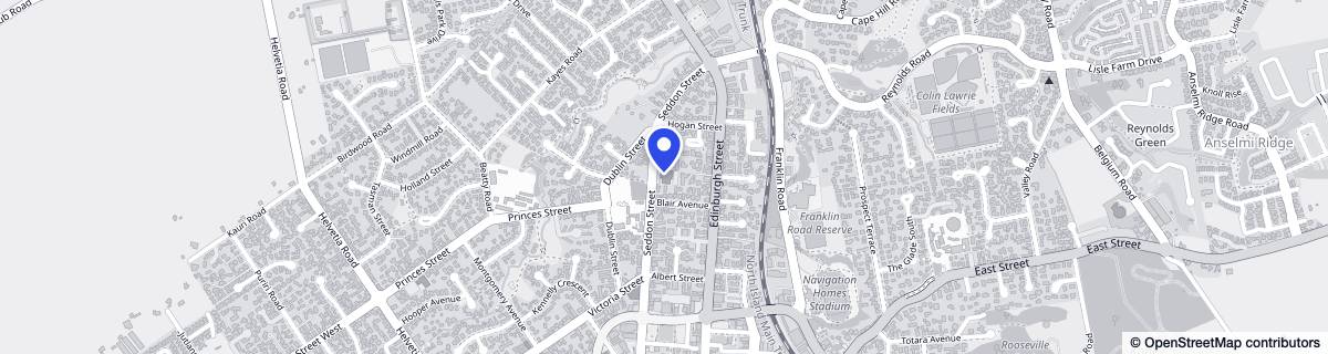 Street map around St Patrick's Retirement Village