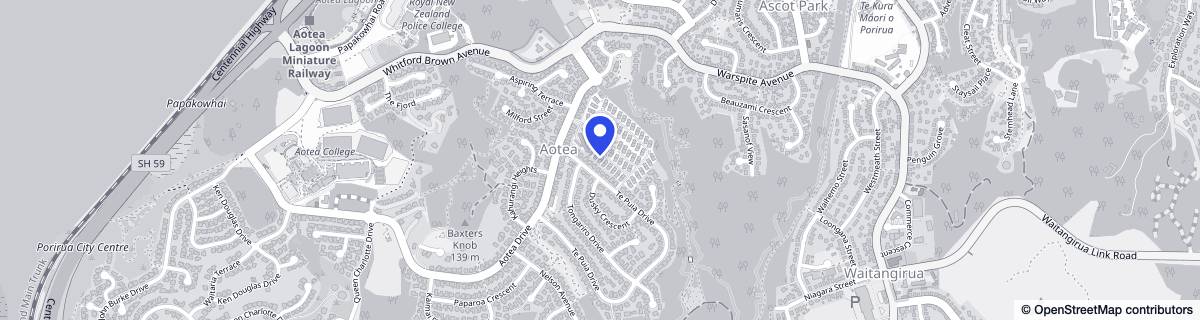 Street map around Summerset at Aotea
