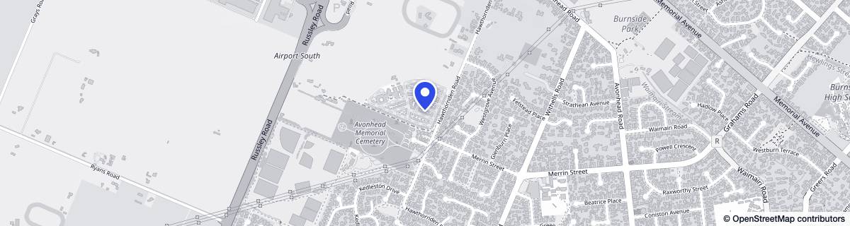 Street map around Summerset at Avonhead