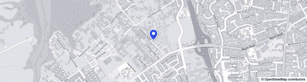 Street map around Summerset at Karaka