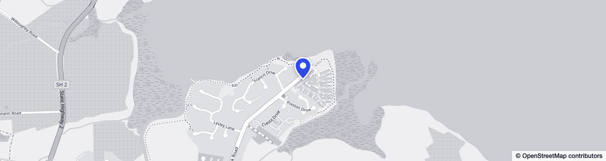 Street map around Summerset by the Sea (Katikati)