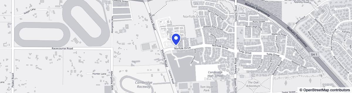 Street map around Summerset Cambridge
