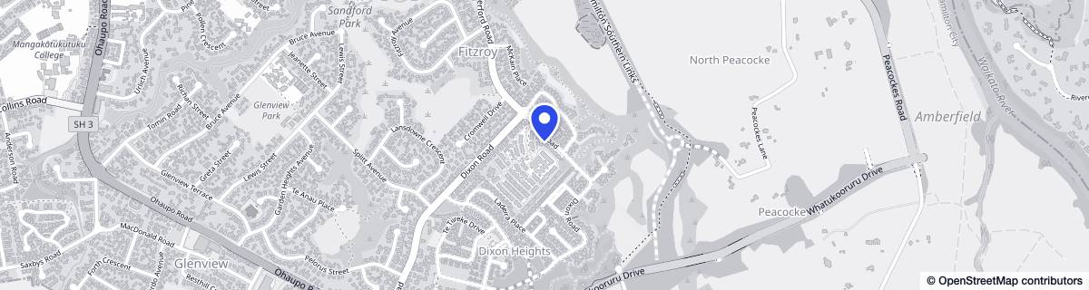 Street map around Summerset down the Lane