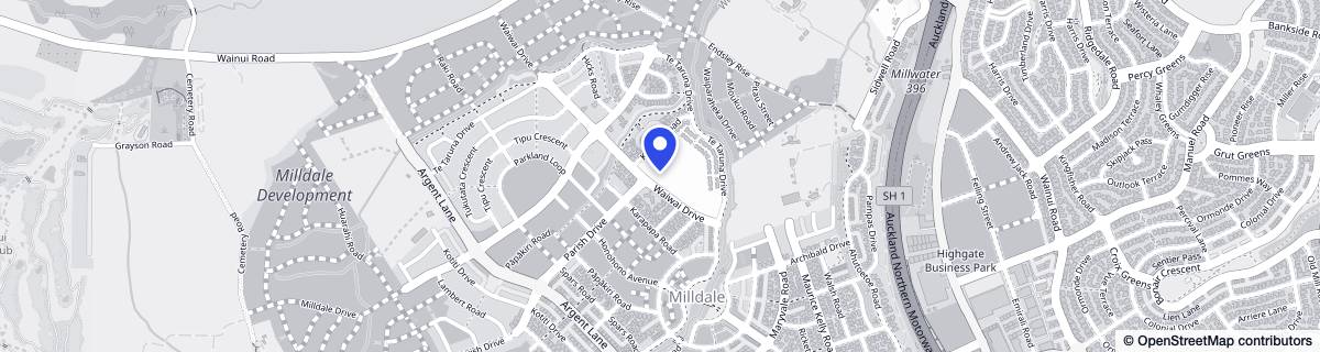 Street map around Summerset - Milldale