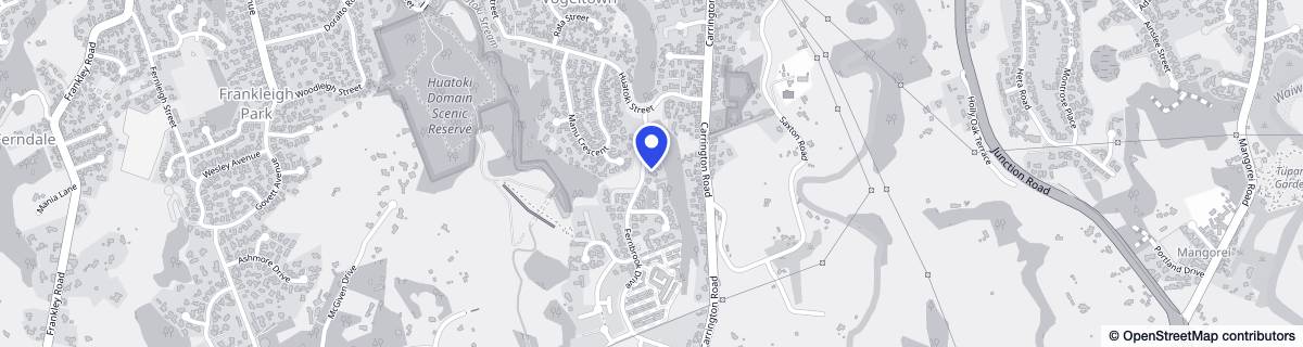 Street map around Summerset Mountain View (New Plymouth)