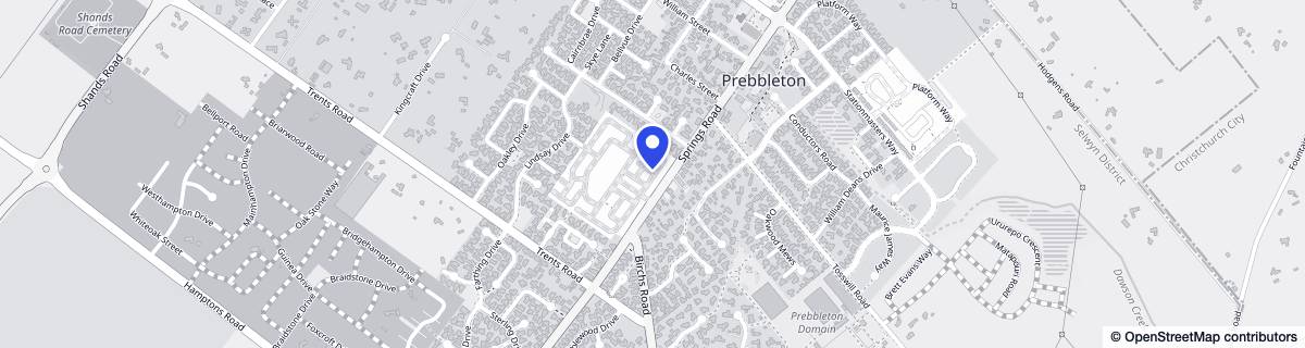 Street map around Summerset Prebbleton