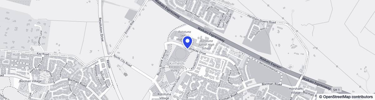 Street map around Summerset Rototuna