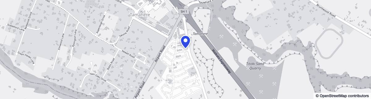 Street map around Tamahere Country Club