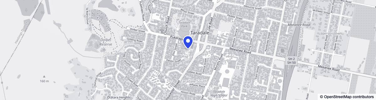 Street map around Taradale Rest Home & Continuing Care