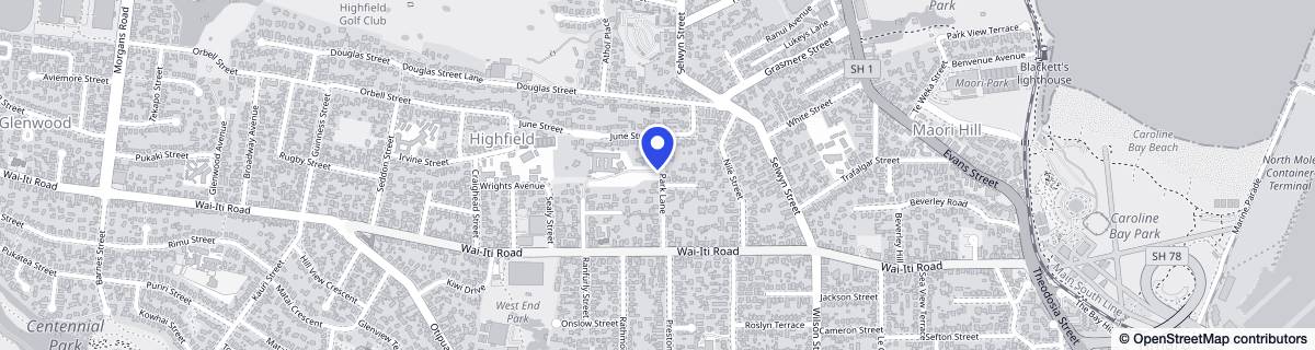 Street map around The Croft