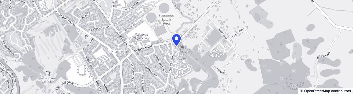 Street map around The Falls Estate Lifestyle Village