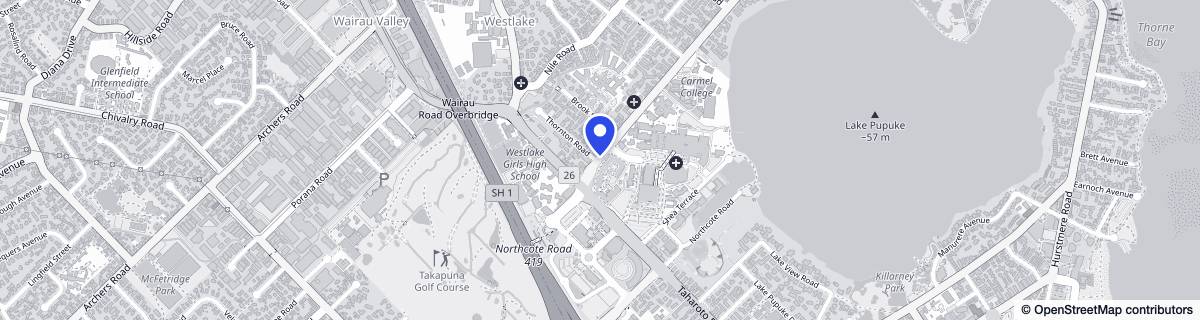 Street map around The Poynton - Metlifecare Retirement Village