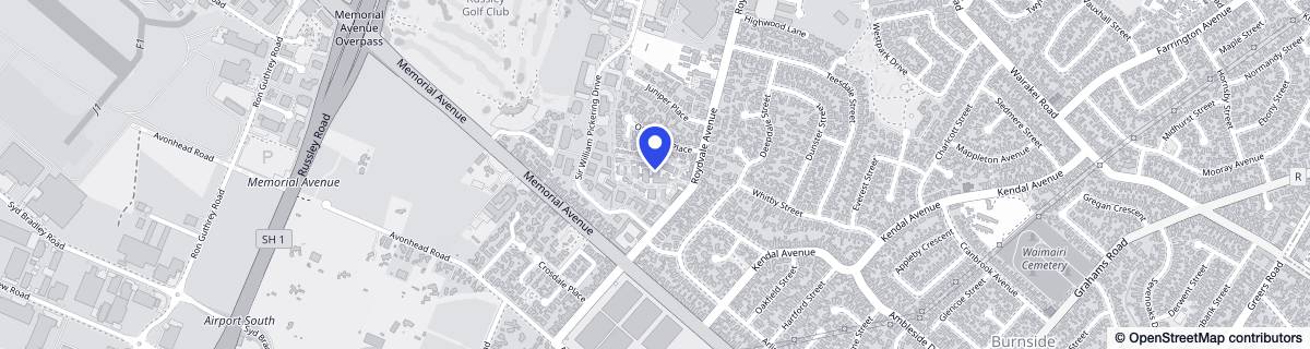 Street map around The Russley Village